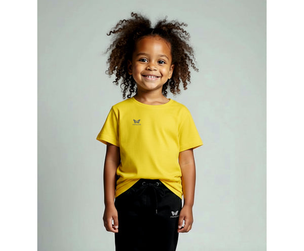 TEAM SHIRT MÄDCHEN, GELB