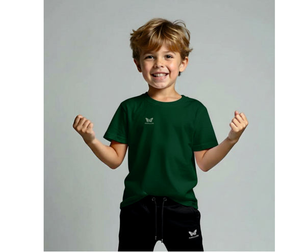 TEAM SHIRT KNABEN, DUNKEL GRÜN