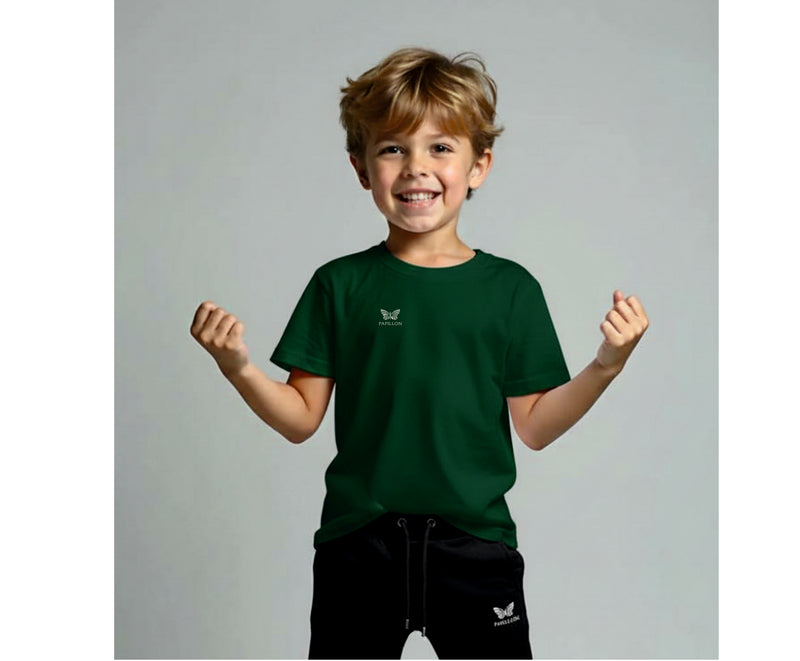 TEAM SHIRT KNABEN, DUNKEL GRÜN