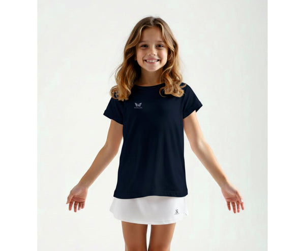 TEAM SHIRT MÄDCHEN, NAVY