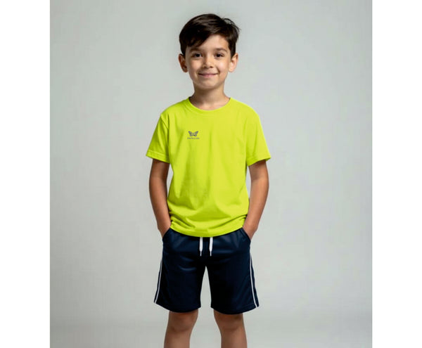 TEAM SHIRT KNABEN, NEON-GELB