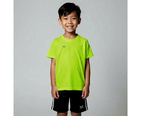 TEAM SHIRT KNABEN, NEON-GRÜN
