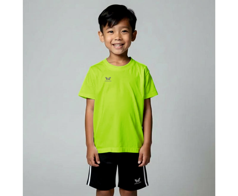TEAM SHIRT KNABEN, NEON-GRÜN