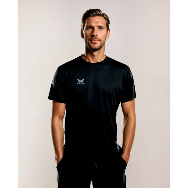 TEAM SHIRT HERREN, SCHWARZ