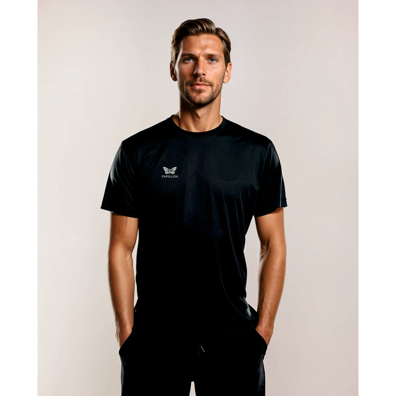 TEAM SHIRT HERREN, SCHWARZ