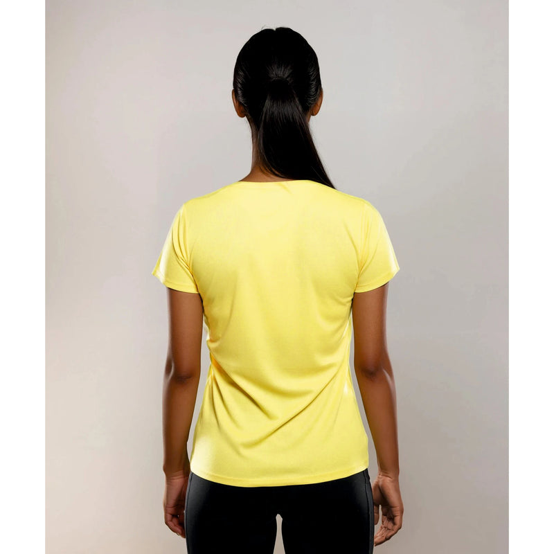 TEAM SHIRT RUNDHALS DAMEN, GELB