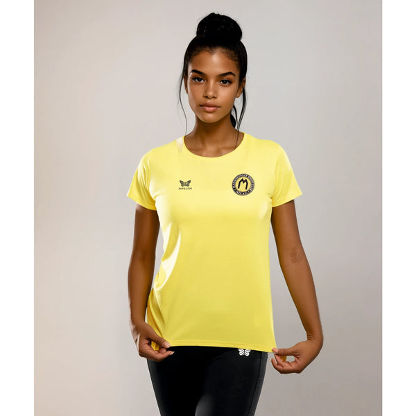 TEAM SHIRT RUNDHALS DAMEN, GELB