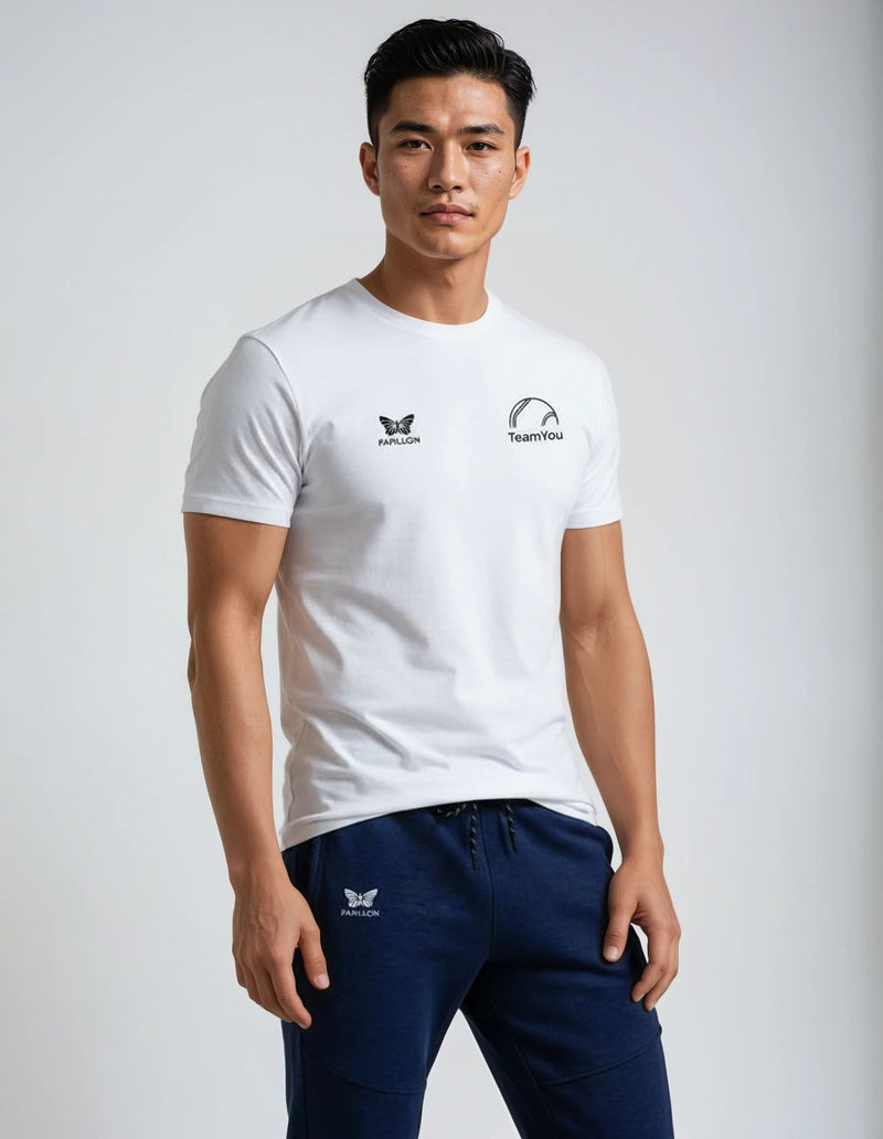 TEAM YOU TEAM SHIRT HERREN, WEISS