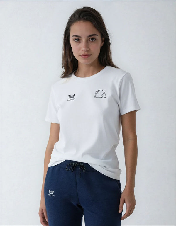 TEAM YOU TEAM SHIRT DAMEN; WEISS