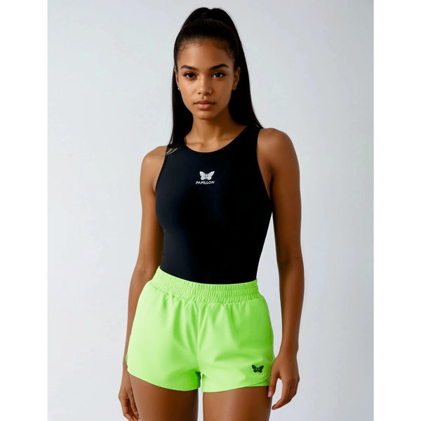 TENNIS SHORT DAMEN, NEON-GRÜN -NEU-