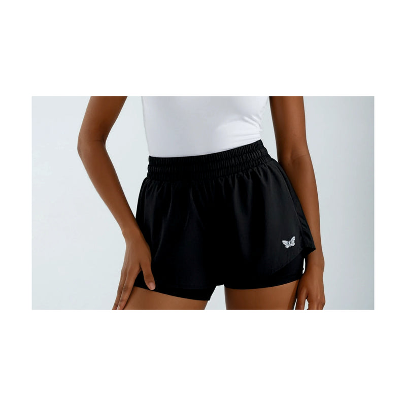 TENNIS SHORT DAMEN, SCHWARZ -NEU-