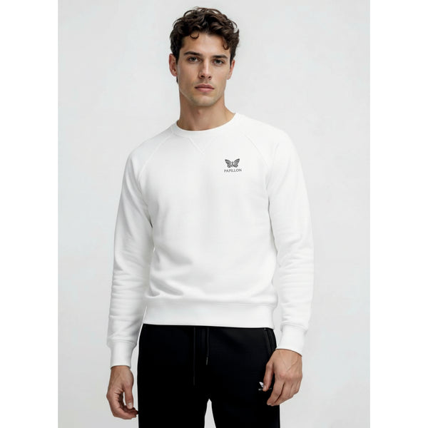 HEAVYWIGHT SWEATER HERREN, WEISS -NEU-