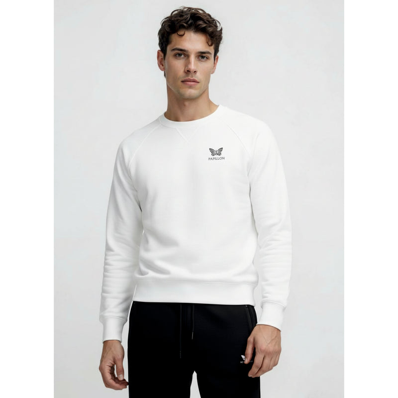 HEAVYWIGHT SWEATER HERREN, WEISS -NEU-