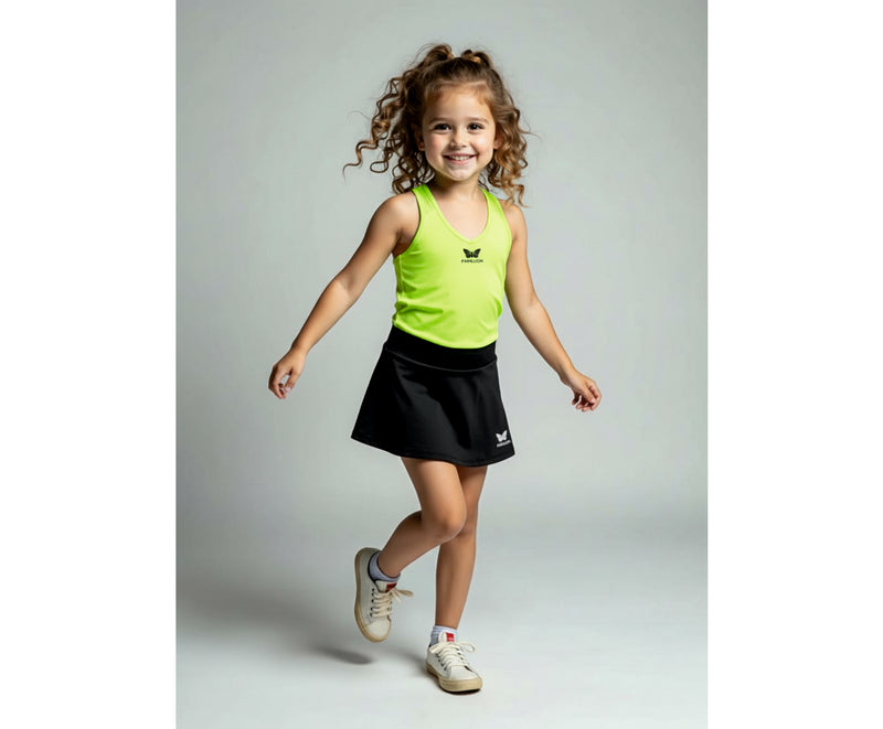 TEAM TANKTOP MÄDCHEN, NEON-GRÜN