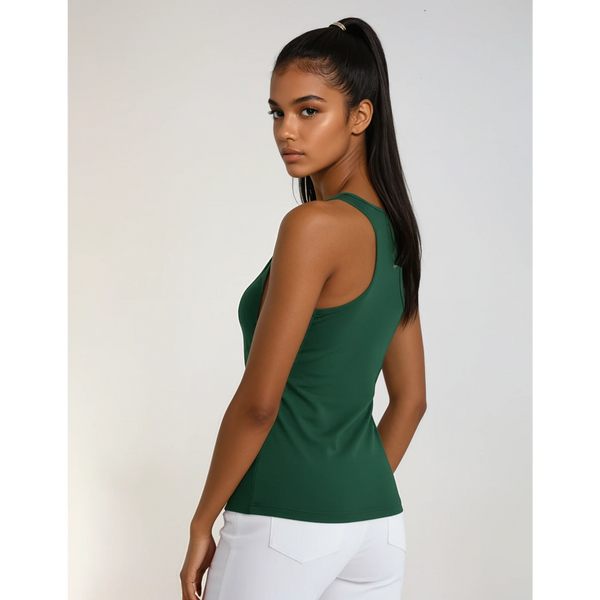 CLUB TANKTOP DAMEN, DUNKEL GRÜN