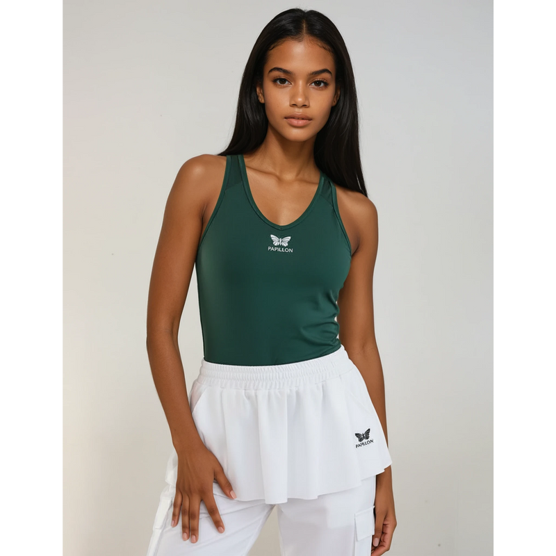 CLUB TANKTOP DAMEN, DUNKEL GRÜN