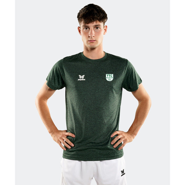 CLUB SHIRT HERREN, GRÜN-MELANGE