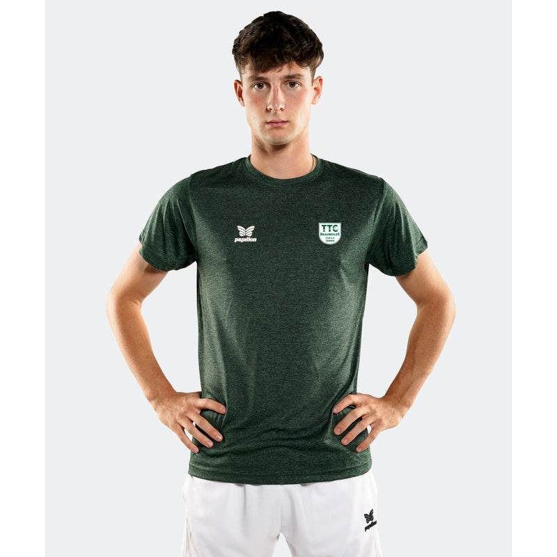 CLUB SHIRT HERREN, GRÜN-MELANGE