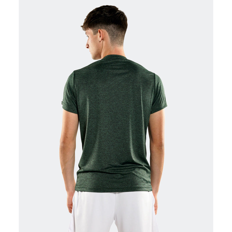 CLUB SHIRT HERREN, GRÜN-MELANGE