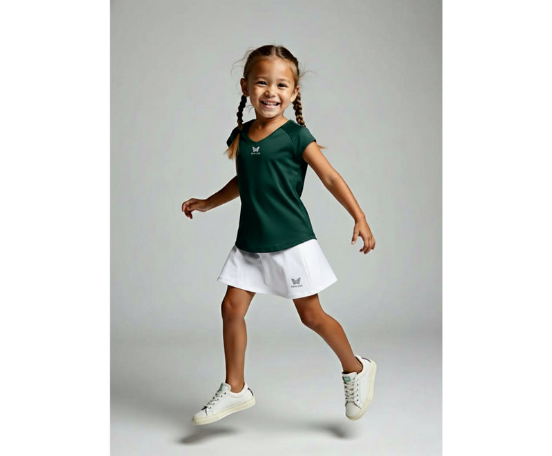 TEAM V-SHIRT MÄDCHEN, GRÜN