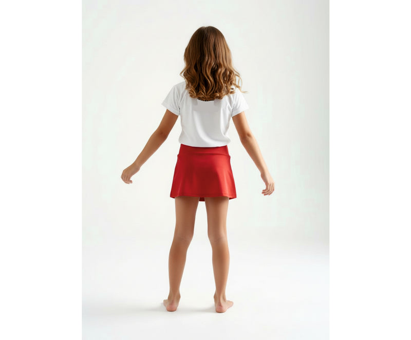 TEAM V-SHIRT MÄDCHEN, WEISS