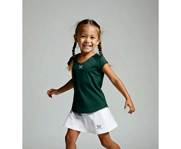TEAM V-SHIRT MÄDCHEN, GRÜN