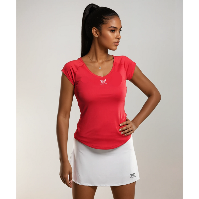 CLUB V-SHIRT DAMEN, ROT
