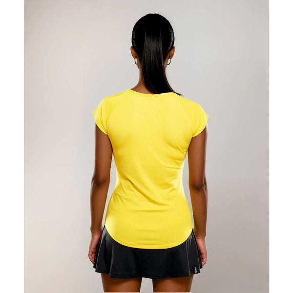 TEAM V-SHIRT DAMEN, GELB