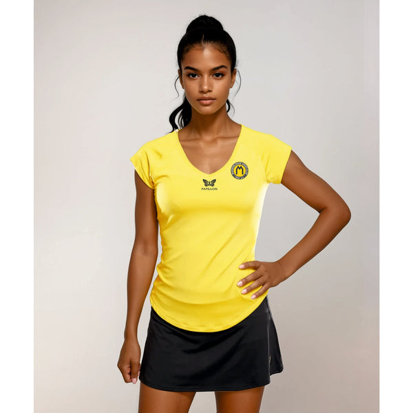 TEAM V-SHIRT DAMEN, GELB
