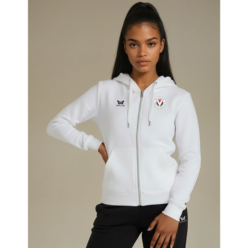 TEAM HOODIEJACKE DAMEN, WEISS