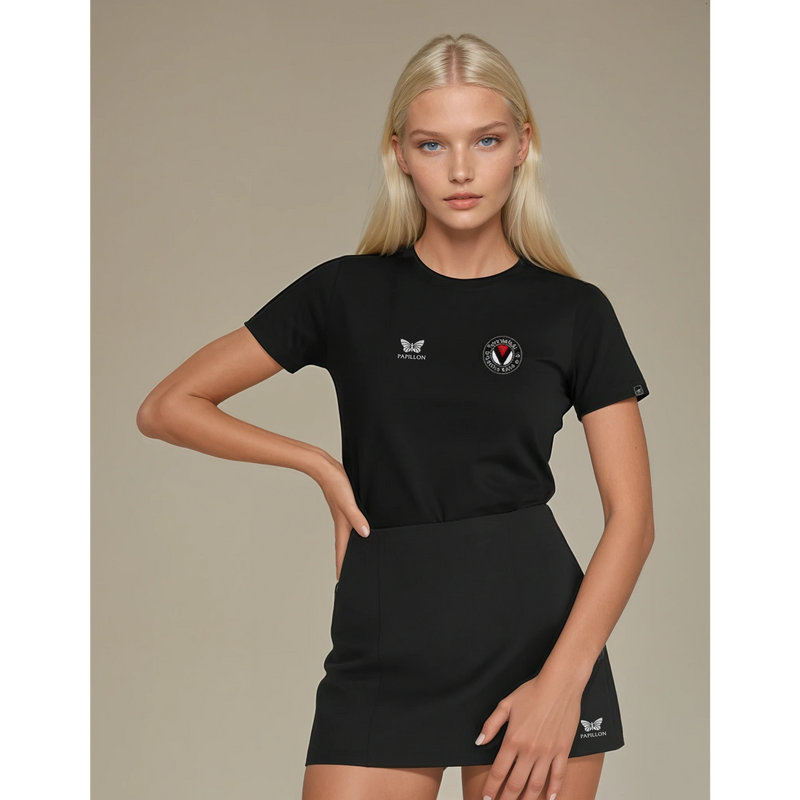 TEAM SHIRT DAMEN, SCHWARZ