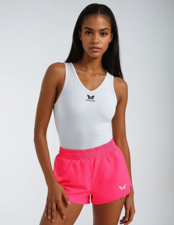TENNIS SHORT DAMEN, MAGENTA -NEU-