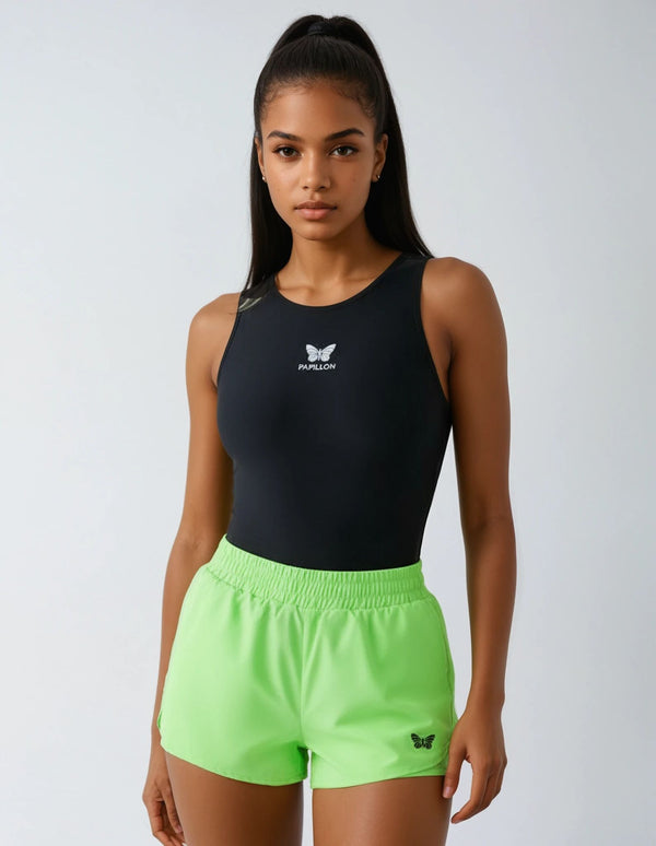 TENNIS SHORT DAMEN, NEON-GRÜN -NEU-