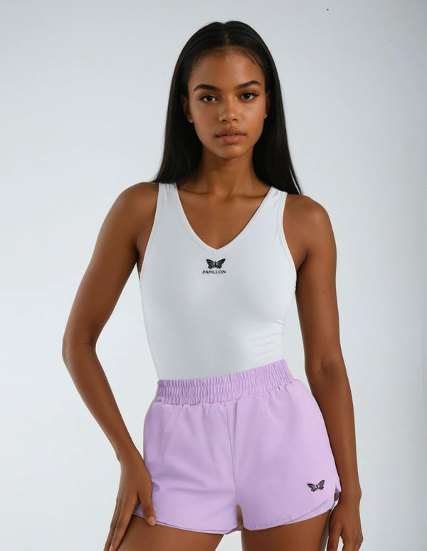 TENNIS SHORT DAMEN, LILA -NEU-