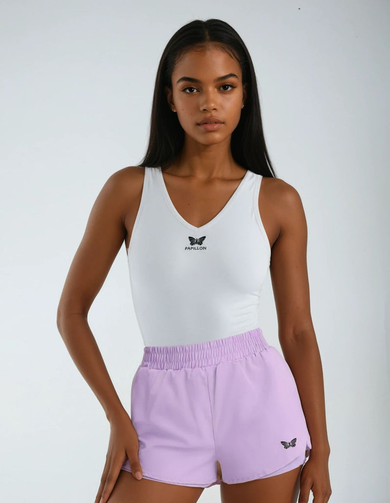 TENNIS SHORT DAMEN, LILA -NEU-